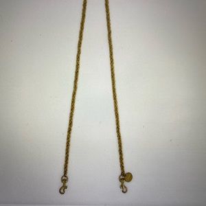 Clare v chain crossbody strap brass thick